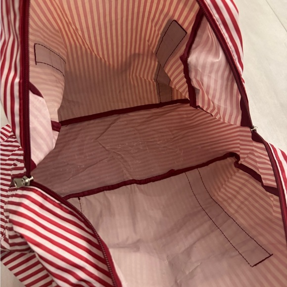 Amazon Pink and White Striped Travel Tote Bag - Picture 6 of 6
